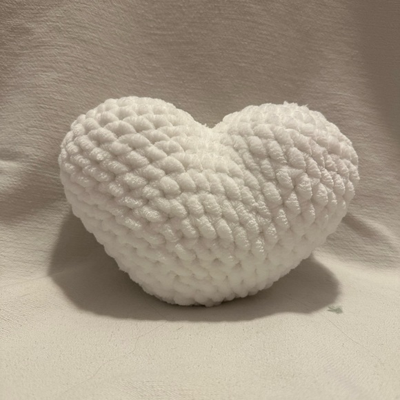 Handmade crochet heart plush/pillow - Picture 2 of 3